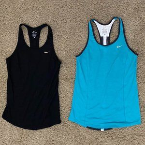 2 Women's Nike Racerback Tanks - Small